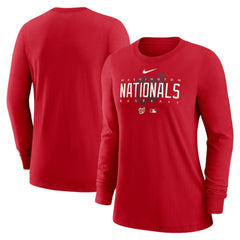 Washington Nationals Women's Authentic Collection Legend Performance Long Sleeve T-Shirt - Red | Nike