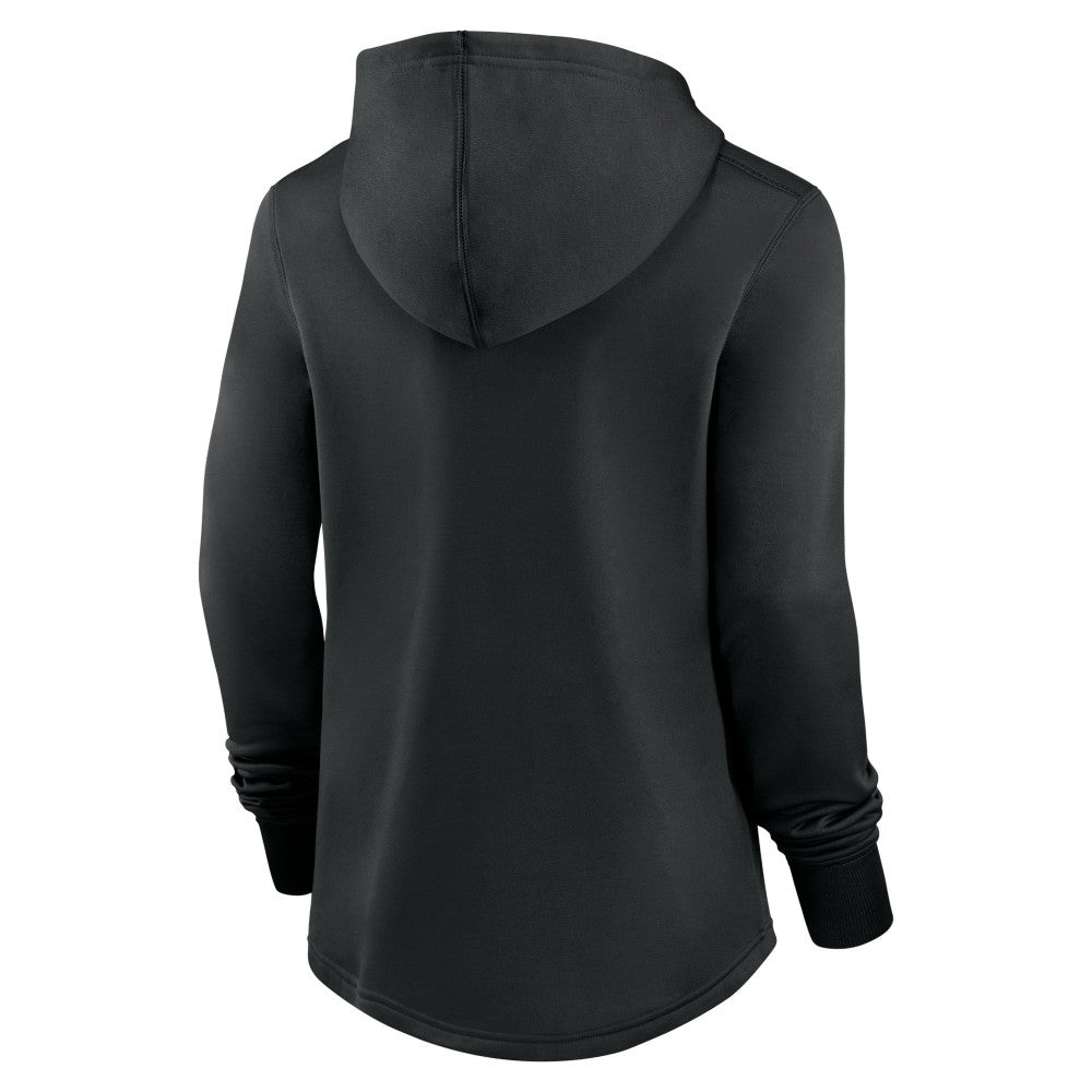 Miami Marlins Women's Authentic Collection Pregame Performance Pullover Hoodie - Black | Nike