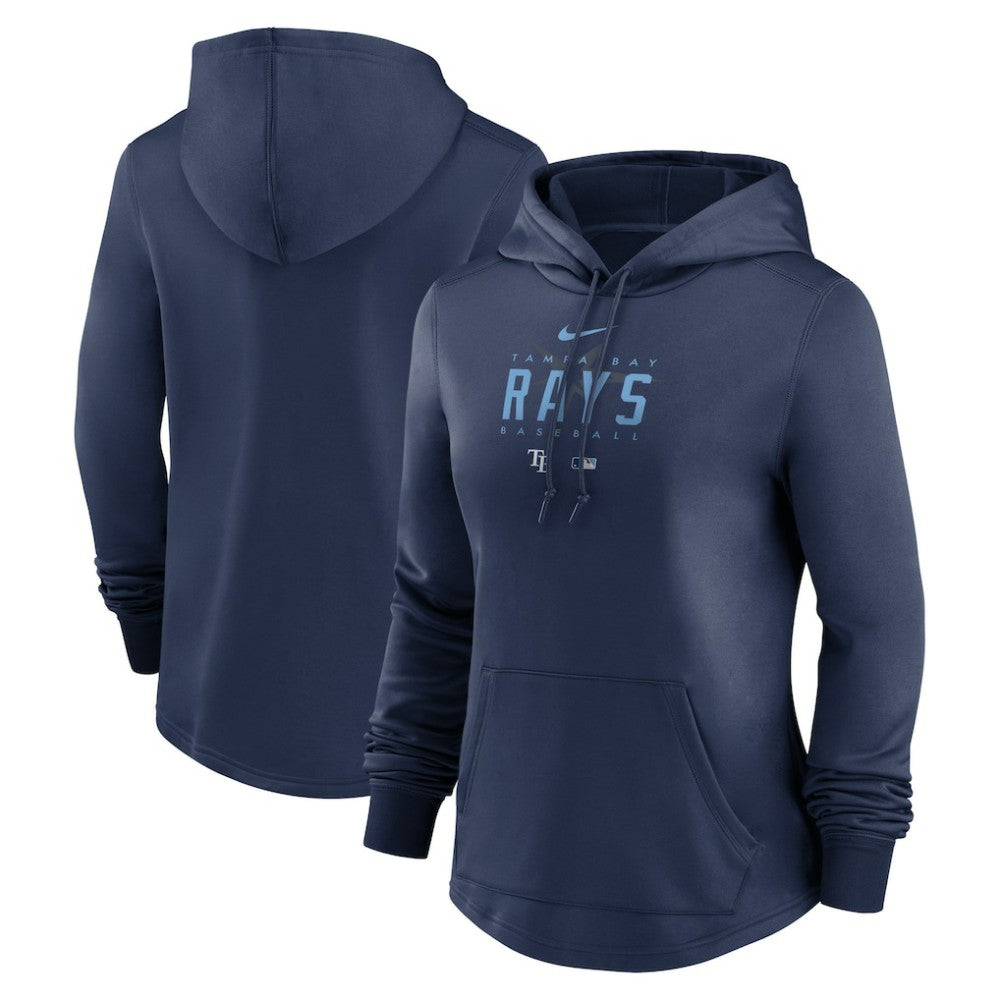 Tampa Bay Rays Women's Authentic Collection Pregame Performance Pullover Hoodie - Navy | Nike