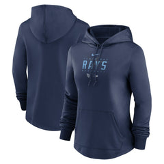 Tampa Bay Rays Women's Authentic Collection Pregame Performance Pullover Hoodie - Navy | Nike