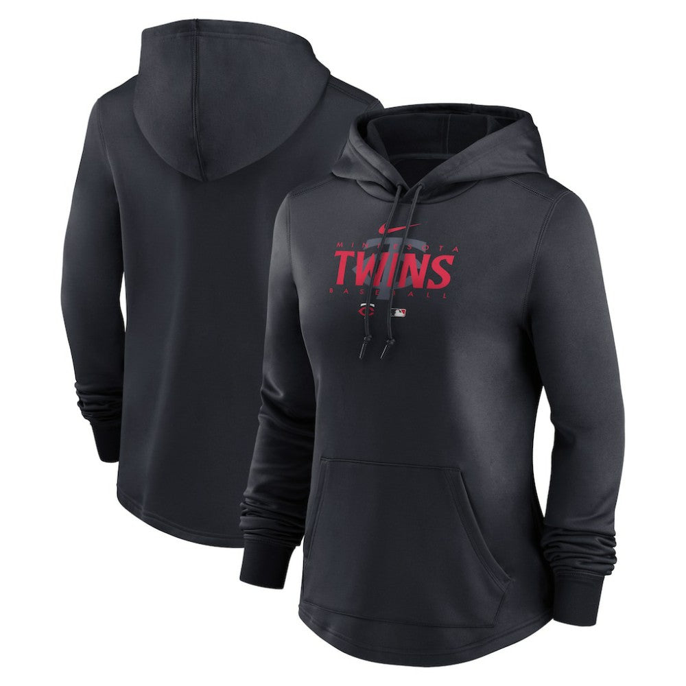 Minnesota Twins Women's Authentic Collection Pregame Performance Pullover Hoodie - Black | Nike