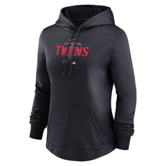 Minnesota Twins Women's Authentic Collection Pregame Performance Pullover Hoodie - Black | Nike
