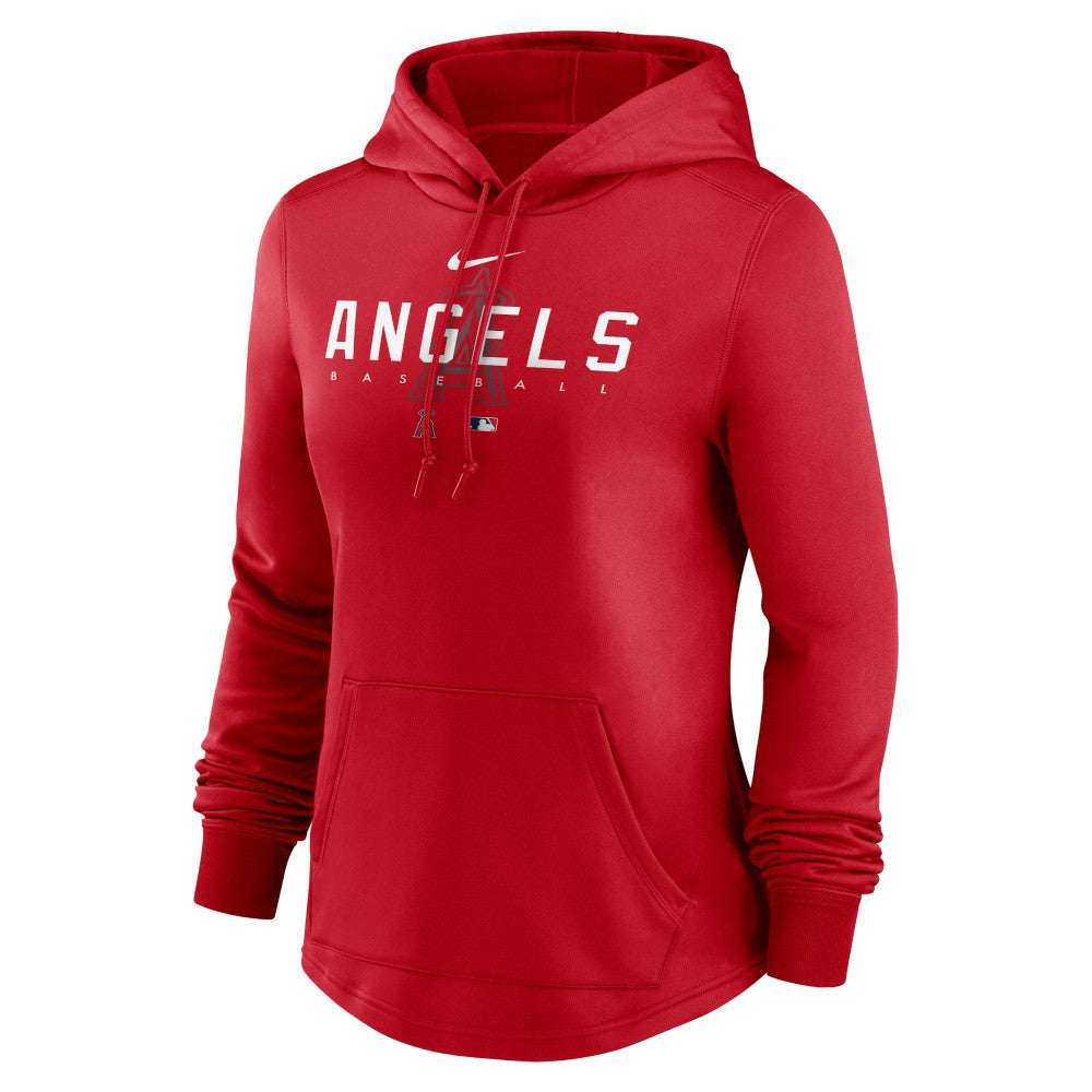 Los Angeles Angels Women's Authentic Collection Pregame Performance Pullover Hoodie - Red | Nike