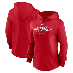 Washington Nationals Women's Authentic Collection Pregame Performance Pullover Hoodie - Red | Nike