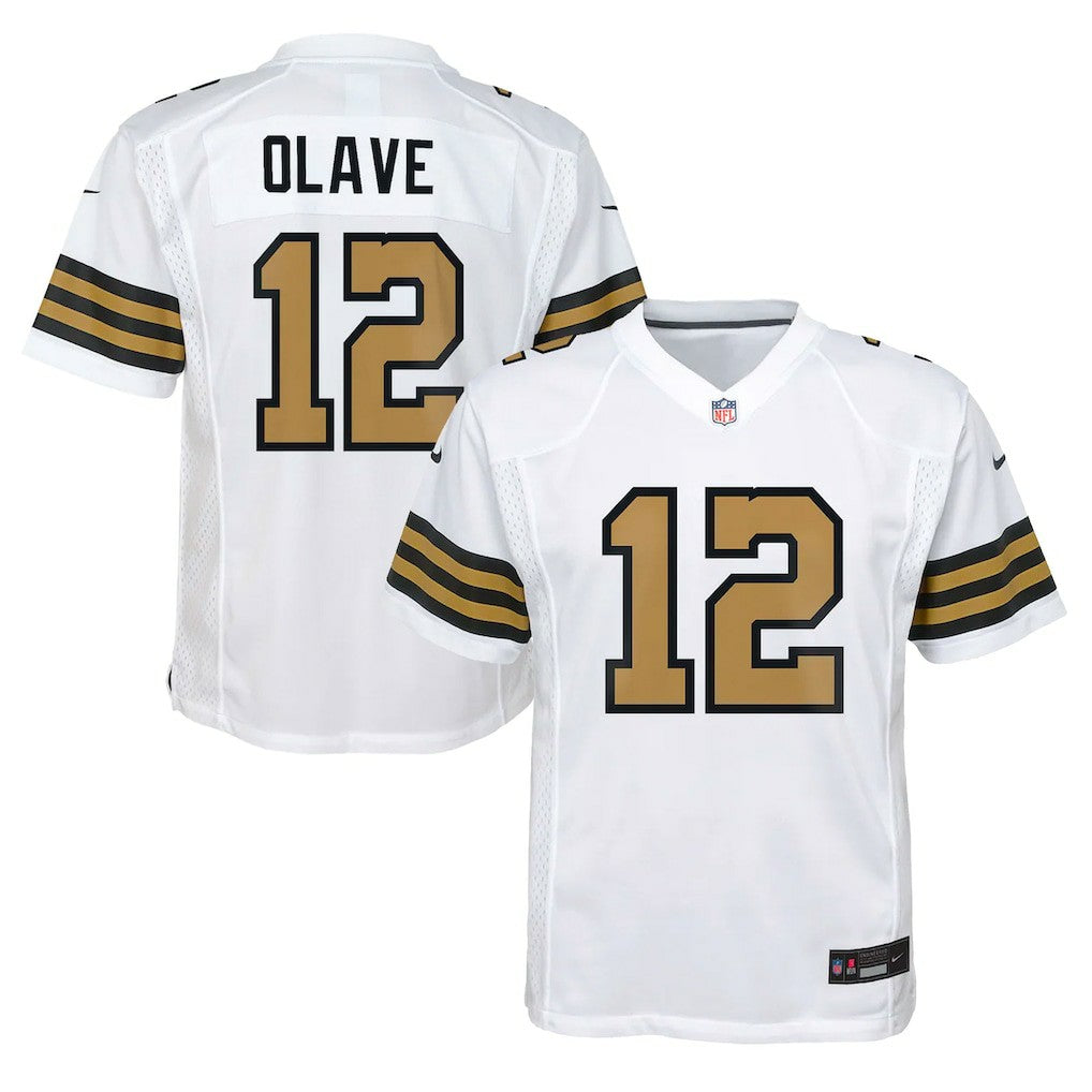 Chris Olave New Orleans Saints Youth Game Jersey - White | Nike outlet