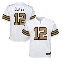 Chris Olave New Orleans Saints Youth Game Jersey - White | Nike outlet