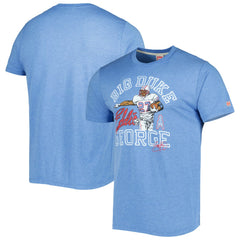 Eddie George Tennessee Titans Homage Caricature Retired Player Tri-Blend T-Shirt - Heathered Light Blue discount