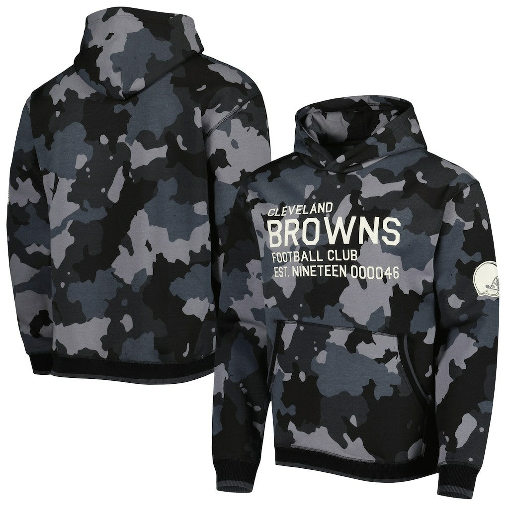 Cleveland Browns The Wild Collective Camo Pullover Hoodie - Black online