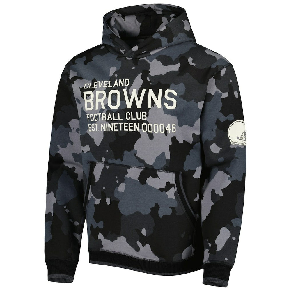 Cleveland Browns The Wild Collective Camo Pullover Hoodie - Black online