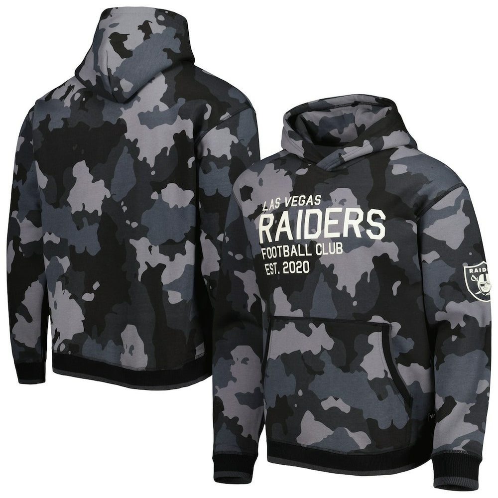 Las Vegas Raiders The Wild Collective Camo Pullover Hoodie - Black outlet