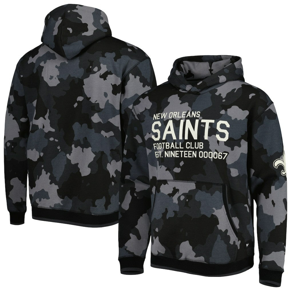 New Orleans Saints The Wild Collective Camo Pullover Hoodie - Black sale