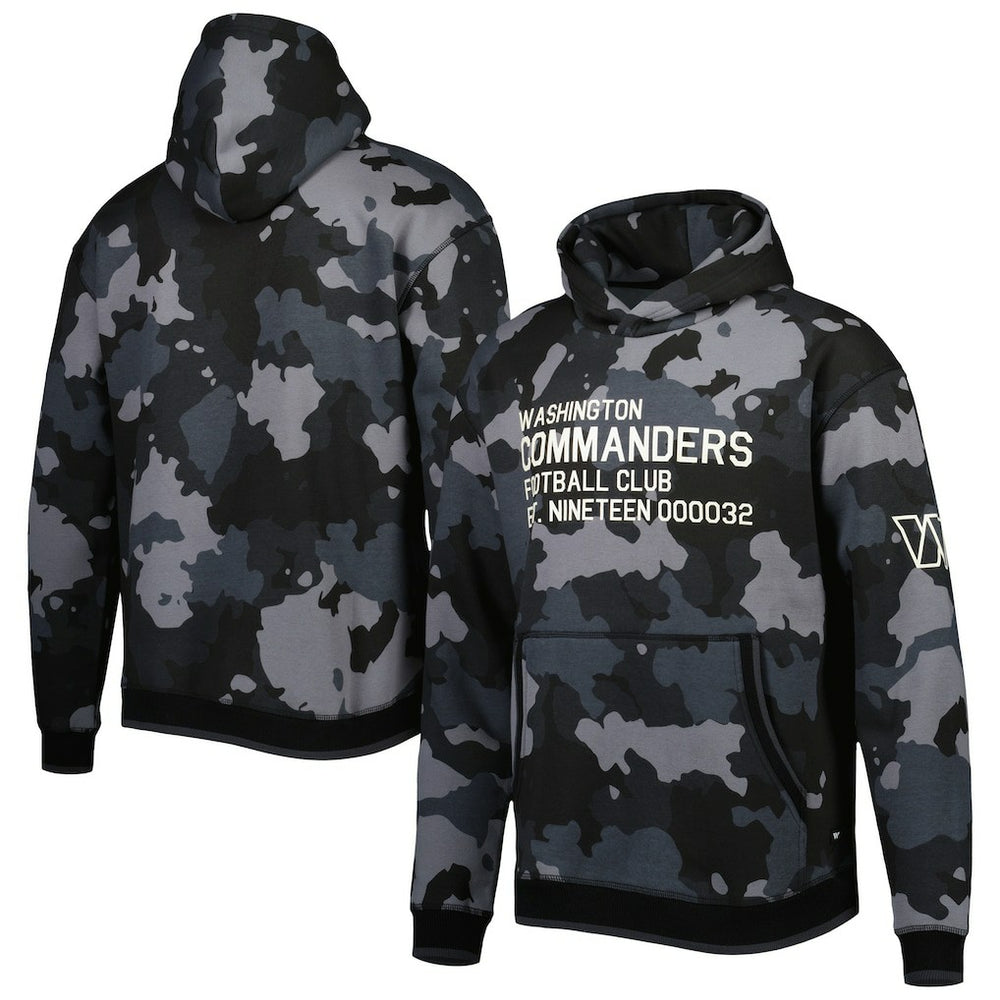 Washington Commanders The Wild Collective Camo Pullover Hoodie - Black sale