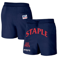New England Patriots NFL x Staple Throwback Vintage Wash Fleece Shorts - Navy sale