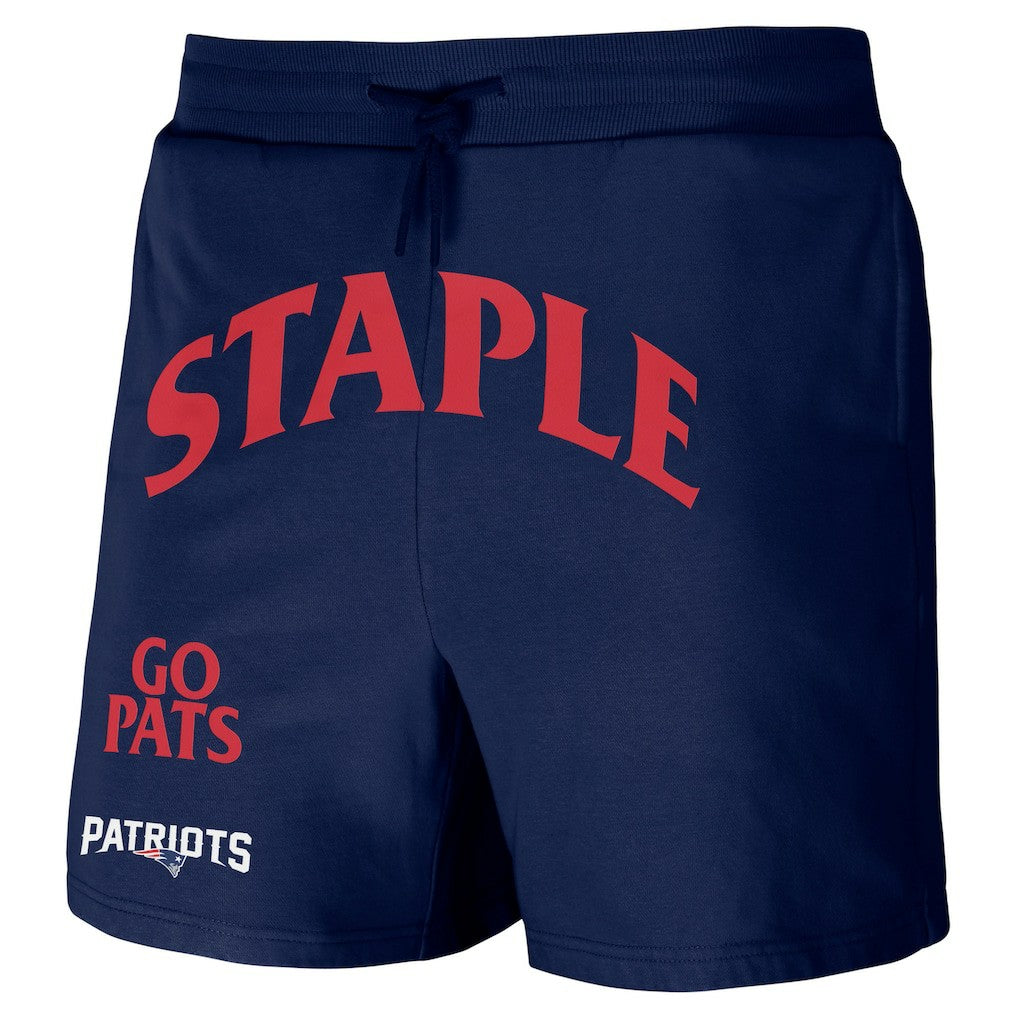 New England Patriots NFL x Staple Throwback Vintage Wash Fleece Shorts - Navy sale