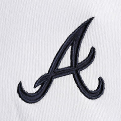 Atlanta Braves DKNY Sport Women's Bobbi Colorblock Pullover Hoodie - Navy/White