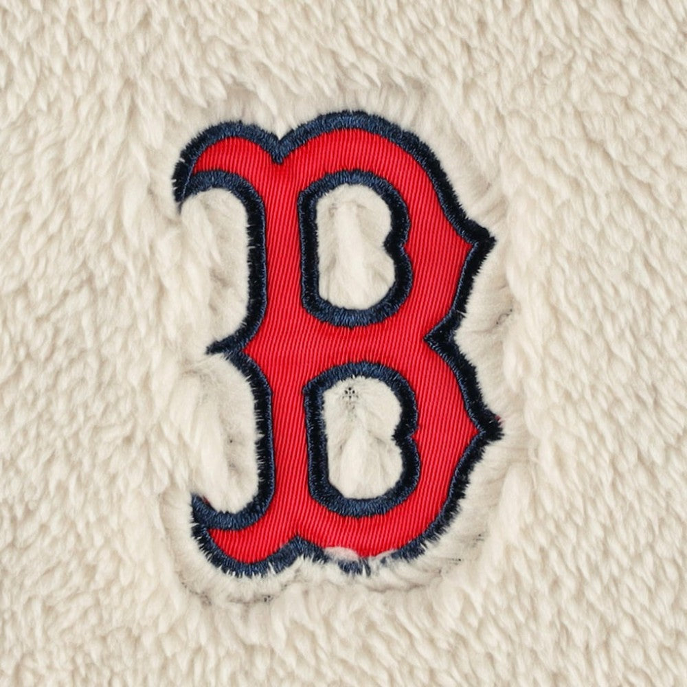 Boston Red Sox G-III 4Her by Carl Banks Women's Shuffle It Raglan Full-Zip Hoodie - Oatmeal/Navy