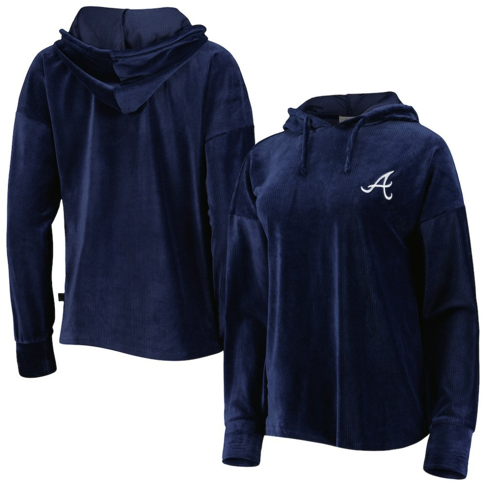 Atlanta Braves Touch Women's End Line Pullover Hoodie - Navy