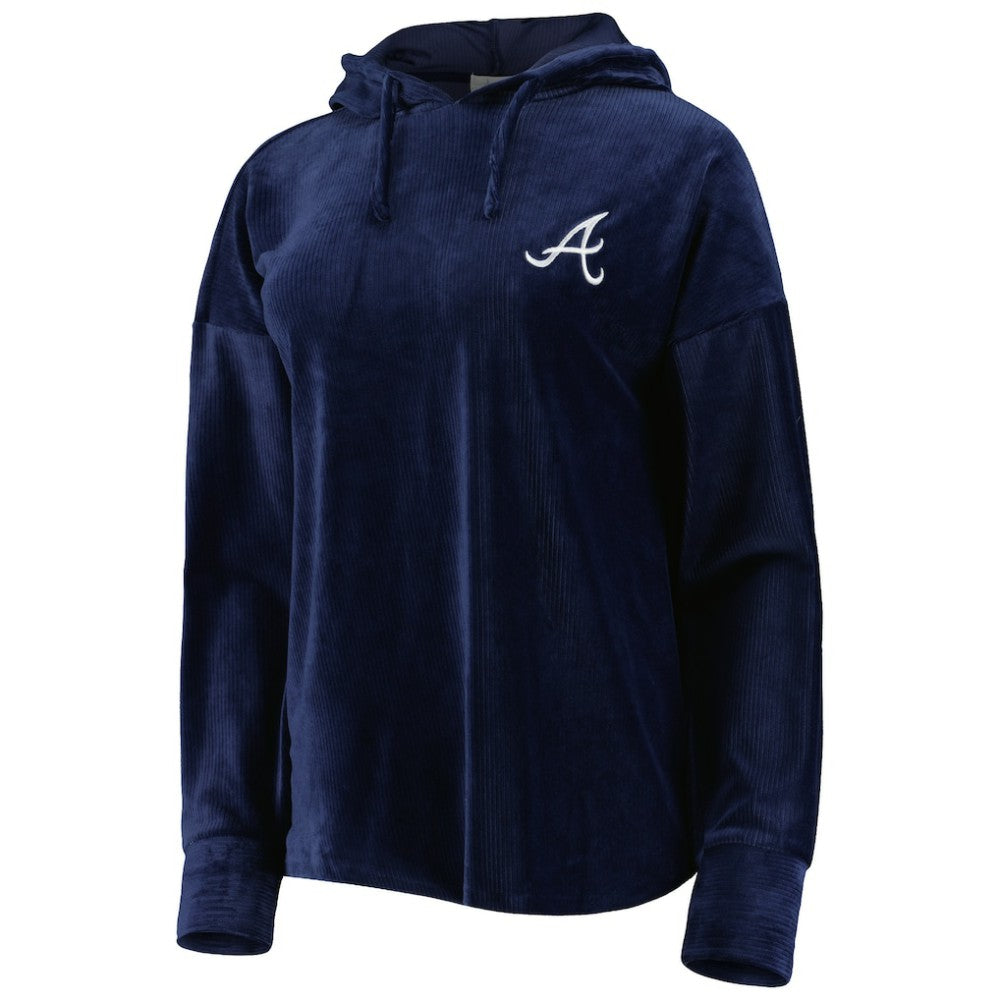 Atlanta Braves Touch Women's End Line Pullover Hoodie - Navy