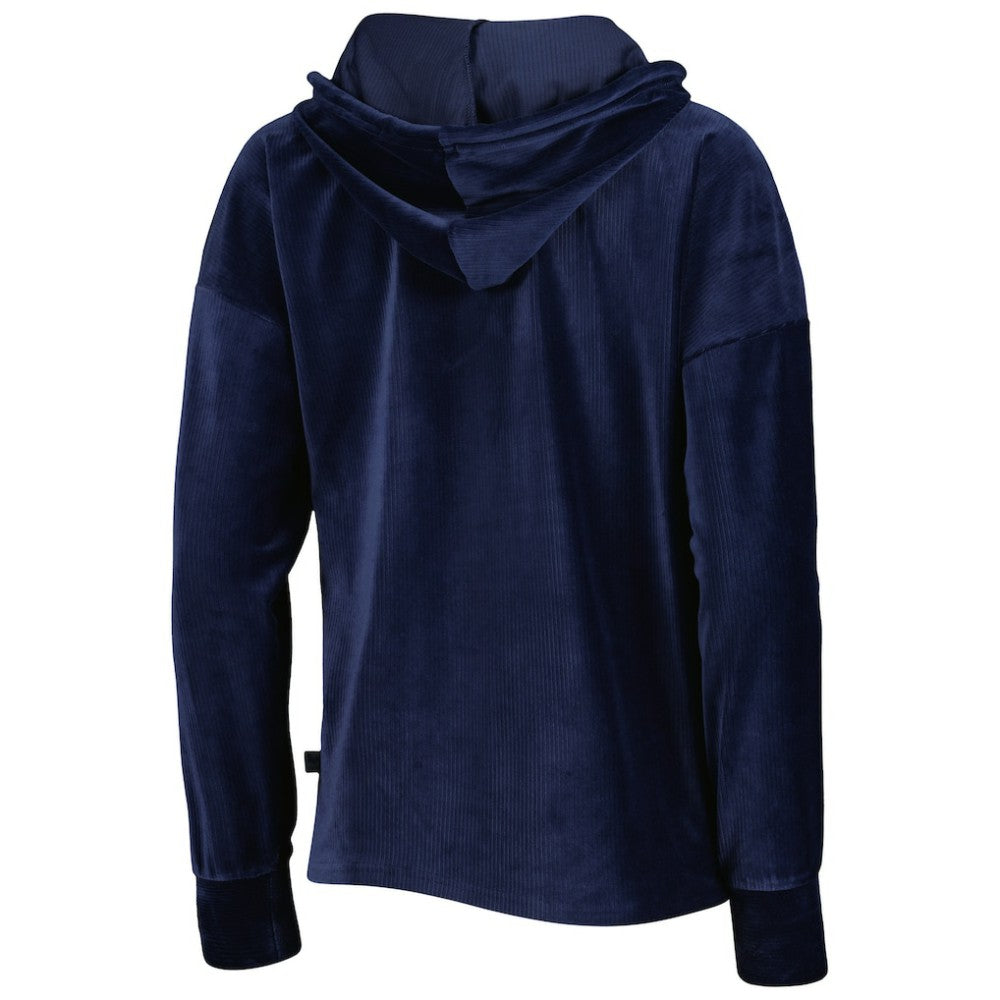 Atlanta Braves Touch Women's End Line Pullover Hoodie - Navy