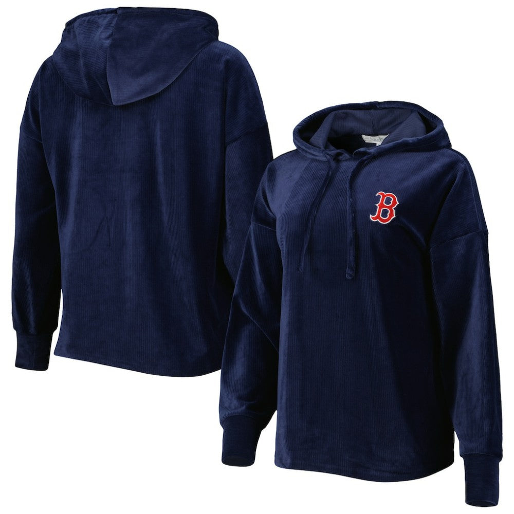Boston Red Sox Touch Women's End Line Pullover Hoodie - Navy