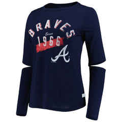 Atlanta Braves Touch Women's Formation Long Sleeve T-Shirt - Navy