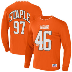 Cleveland Browns NFL x Staple Core Team Long Sleeve T-Shirt - Orange discount