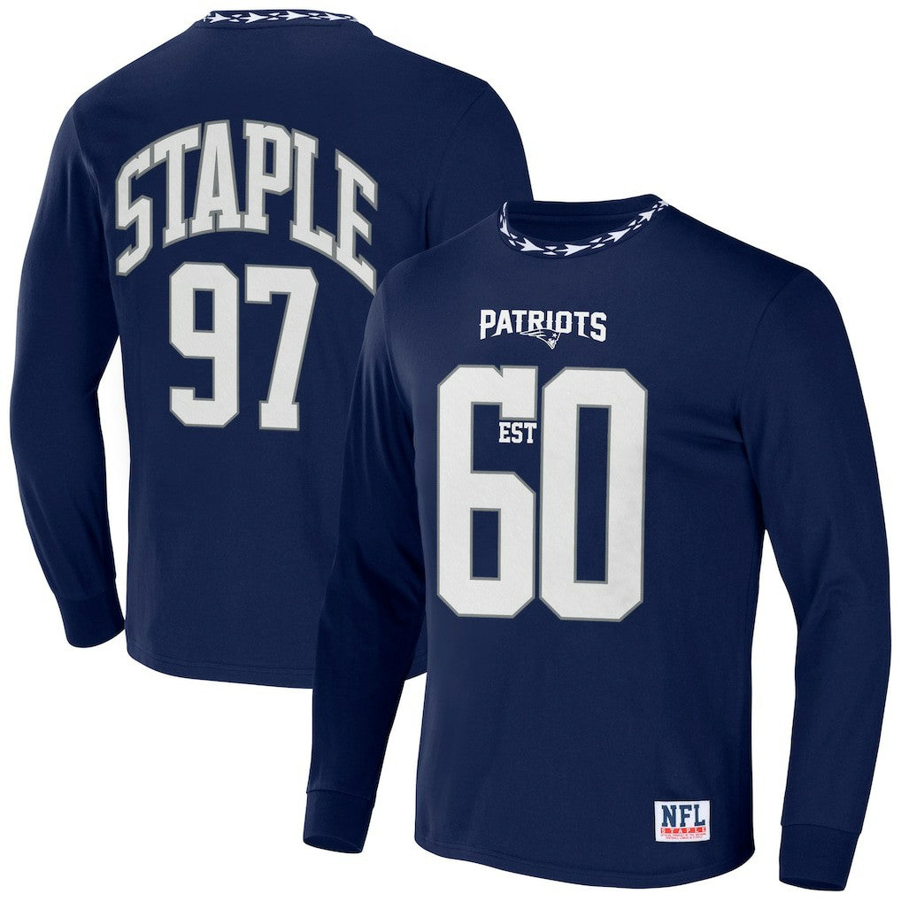 New England Patriots NFL x Staple Core Team Long Sleeve T-Shirt - Navy for sale