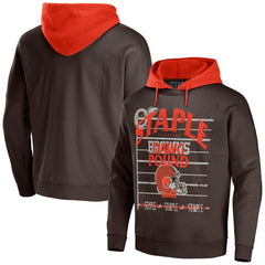 Cleveland Browns NFL x Staple Throwback Vintage Wash Pullover Hoodie - Brown discount