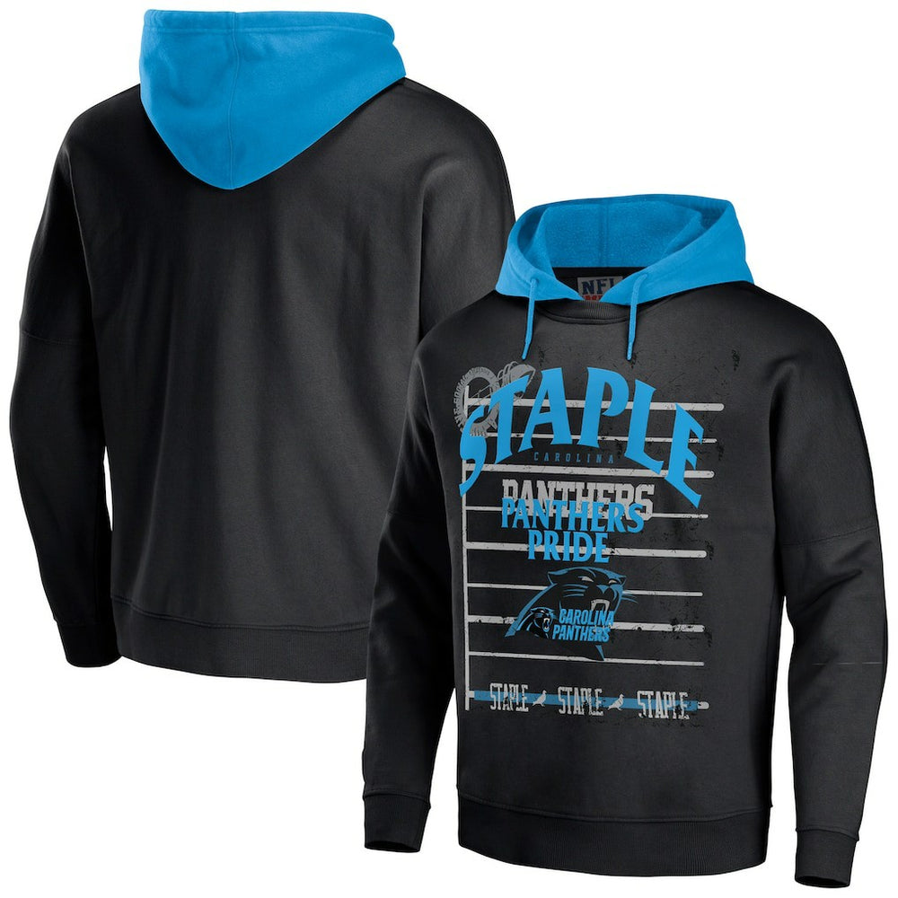 Carolina Panthers NFL x Staple Throwback Vintage Wash Pullover Hoodie - Black discount