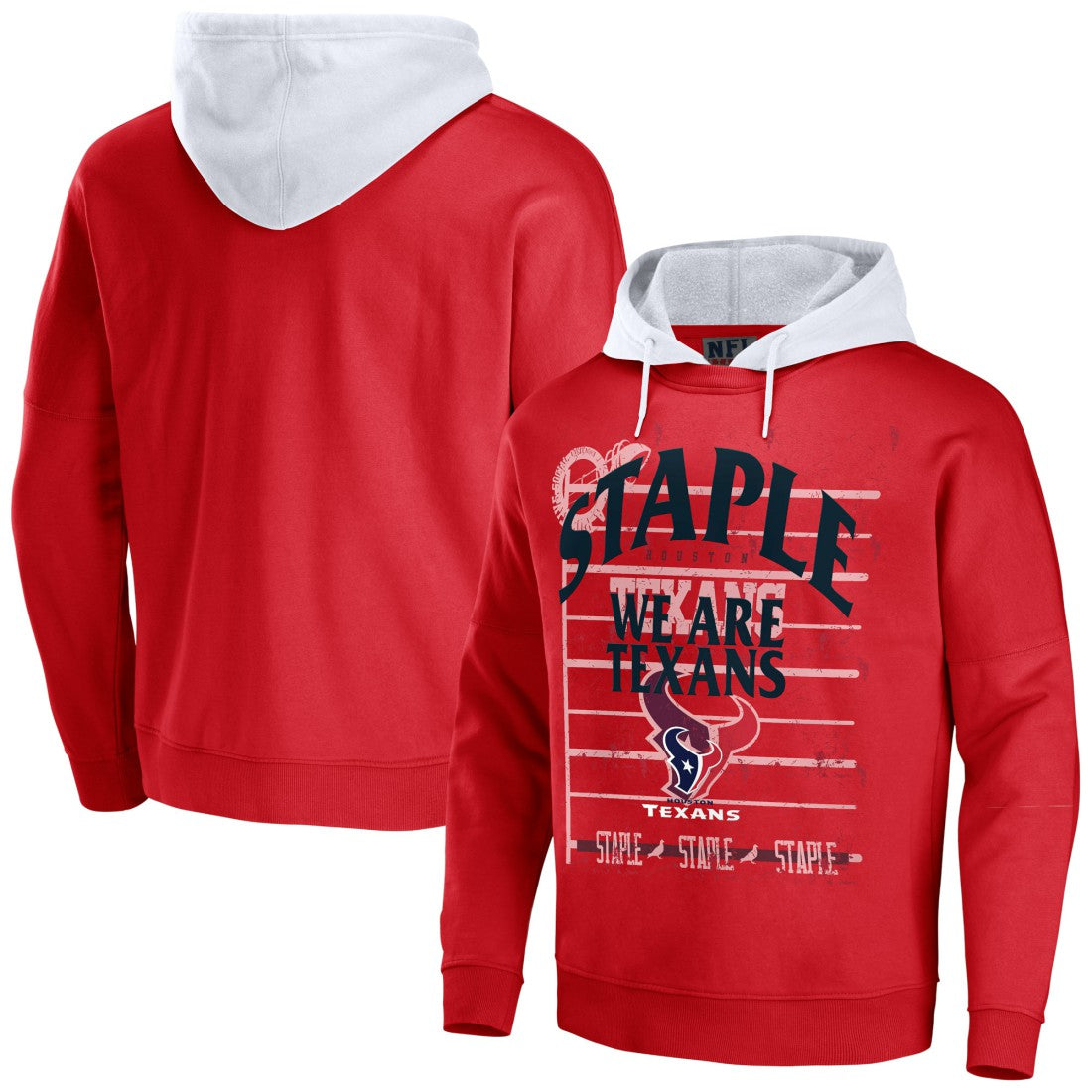 Houston Texans NFL x Staple Throwback Vintage Wash Pullover Hoodie - Navy sale