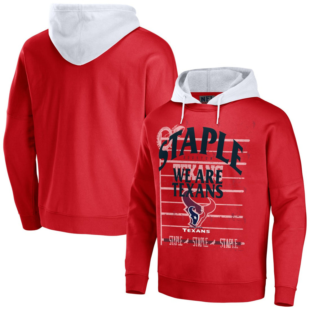 Houston Texans NFL x Staple Throwback Vintage Wash Pullover Hoodie - Navy sale