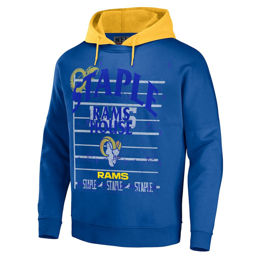 Los Angeles Rams NFL x Staple Throwback Vintage Wash Pullover Hoodie - Navy sale