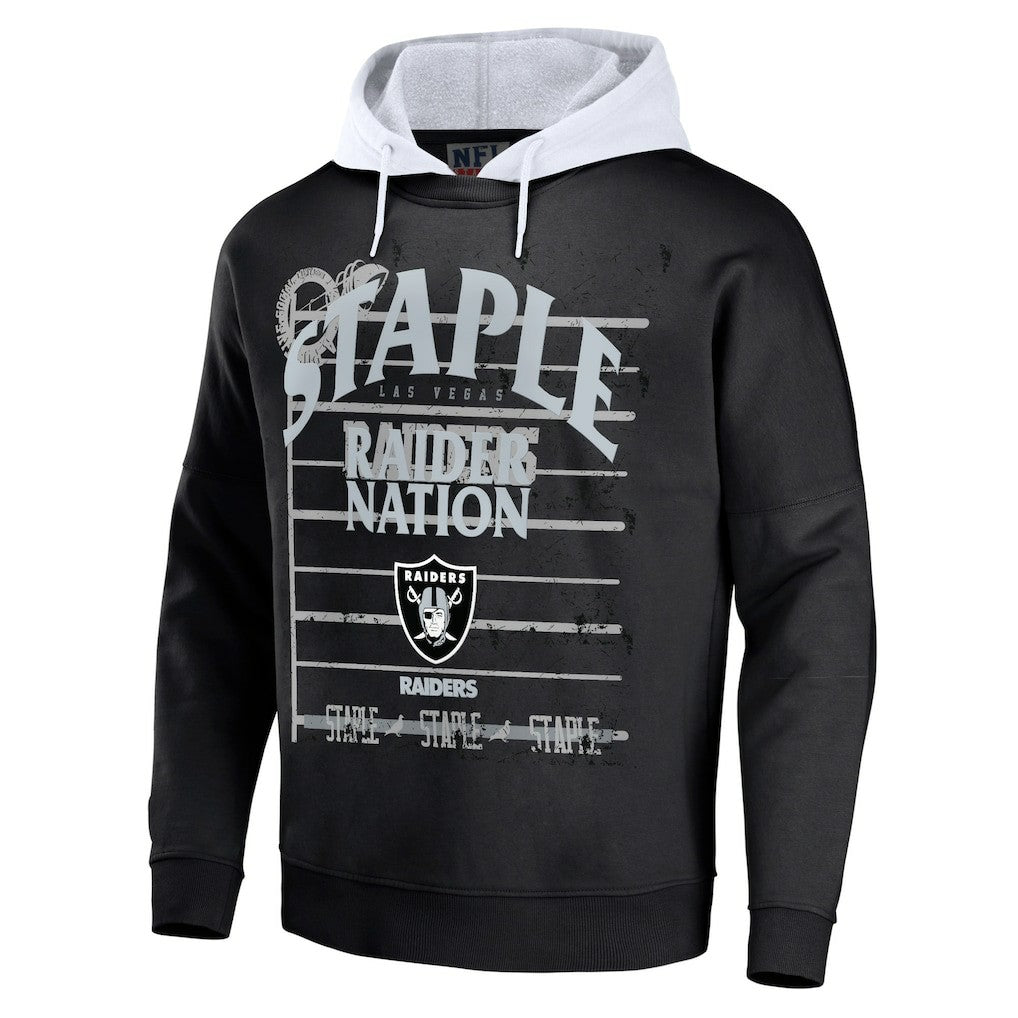 Las Vegas Raiders NFL x Staple Throwback Vintage Wash Pullover Hoodie - Black discount