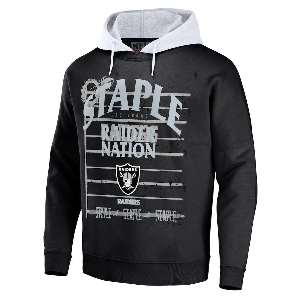 Las Vegas Raiders NFL x Staple Throwback Vintage Wash Pullover Hoodie - Black discount