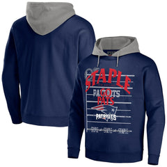 New England Patriots NFL x Staple Throwback Vintage Wash Pullover Hoodie - Navy discount