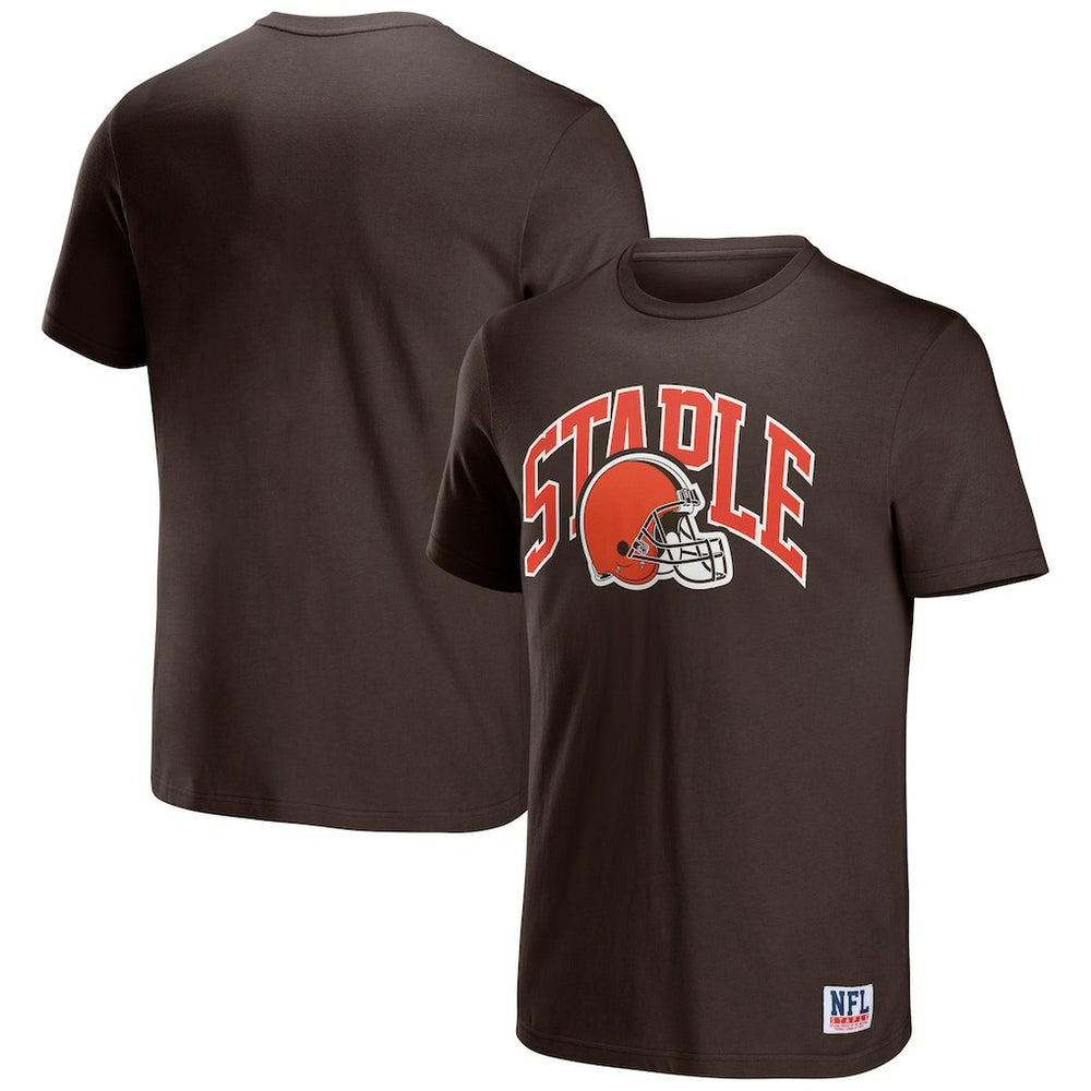 Cleveland Browns NFL x Staple Logo Lockup T-Shirt - Brown online
