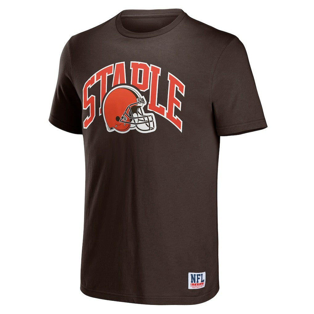 Cleveland Browns NFL x Staple Logo Lockup T-Shirt - Brown online