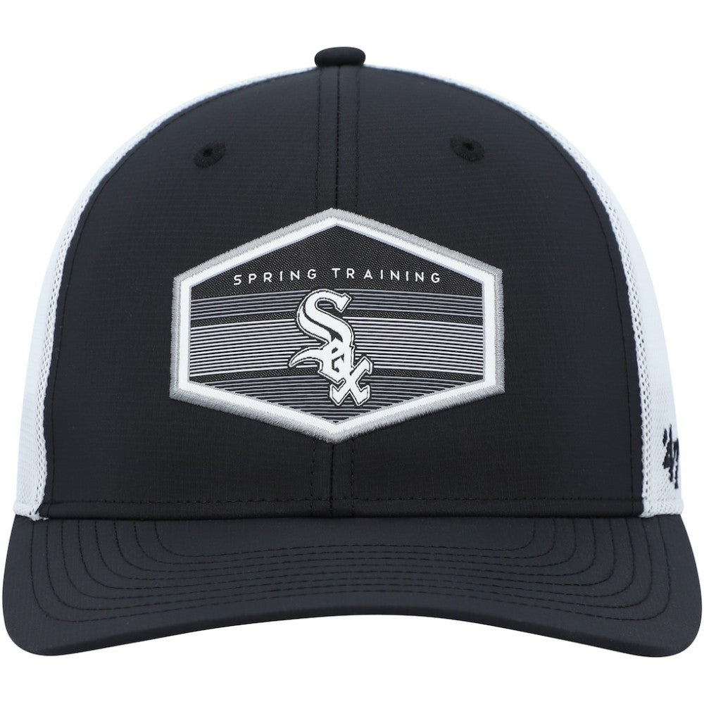 Chicago White Sox Spring Training Burgess Trucker Adjustable Hat - Black/White | 47 brand