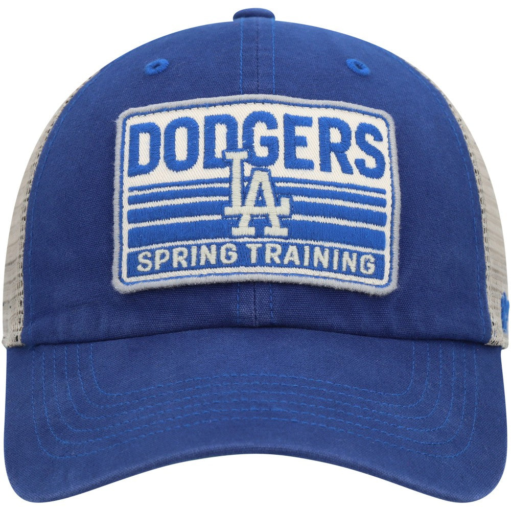 Los Angeles Dodgers Four Stroke Clean Up Trucker Snapback Hat - Royal/Tan | 47 brand