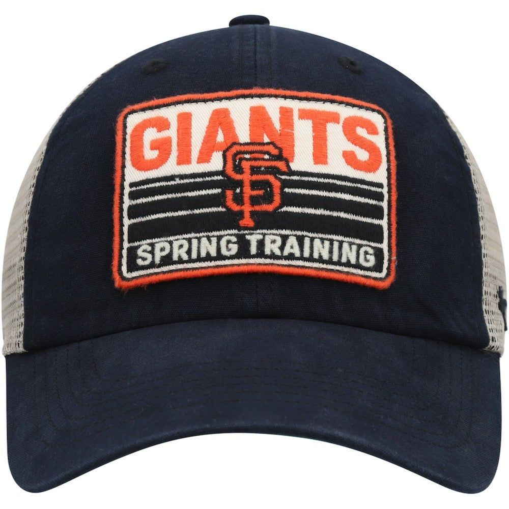 San Francisco Giants Four Stroke Clean Up Trucker Snapback Hat - Black/Tan | 47 brand