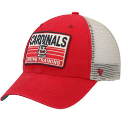St. Louis Cardinals Four Stroke Clean Up Trucker Snapback Hat - Red/Tan | 47 brand