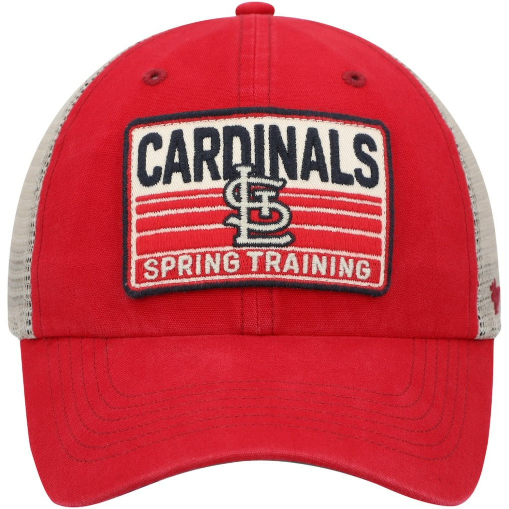 St. Louis Cardinals Four Stroke Clean Up Trucker Snapback Hat - Red/Tan | 47 brand
