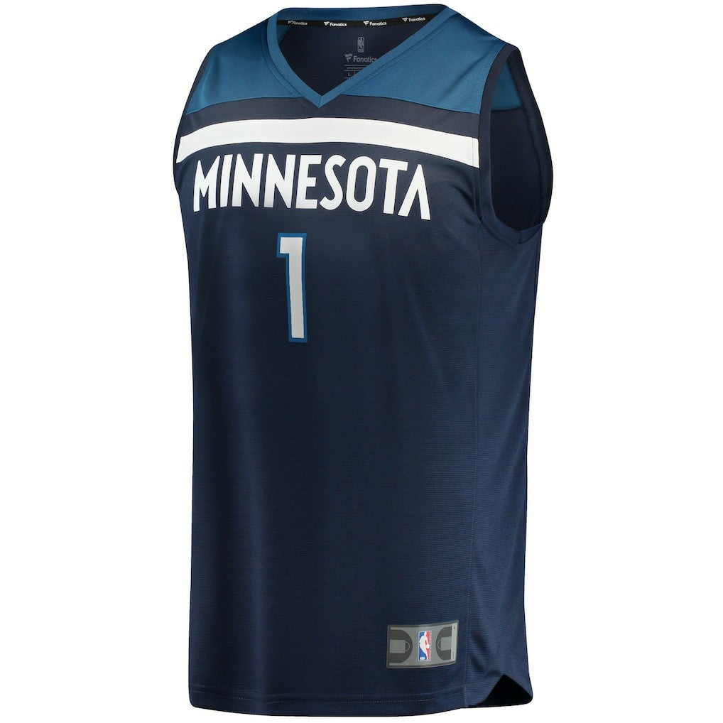 Anthony Edwards Minnesota Timberwolves 2021/22 Fast Break Replica Jersey - Icon Edition - Navy | Fanatics for sale