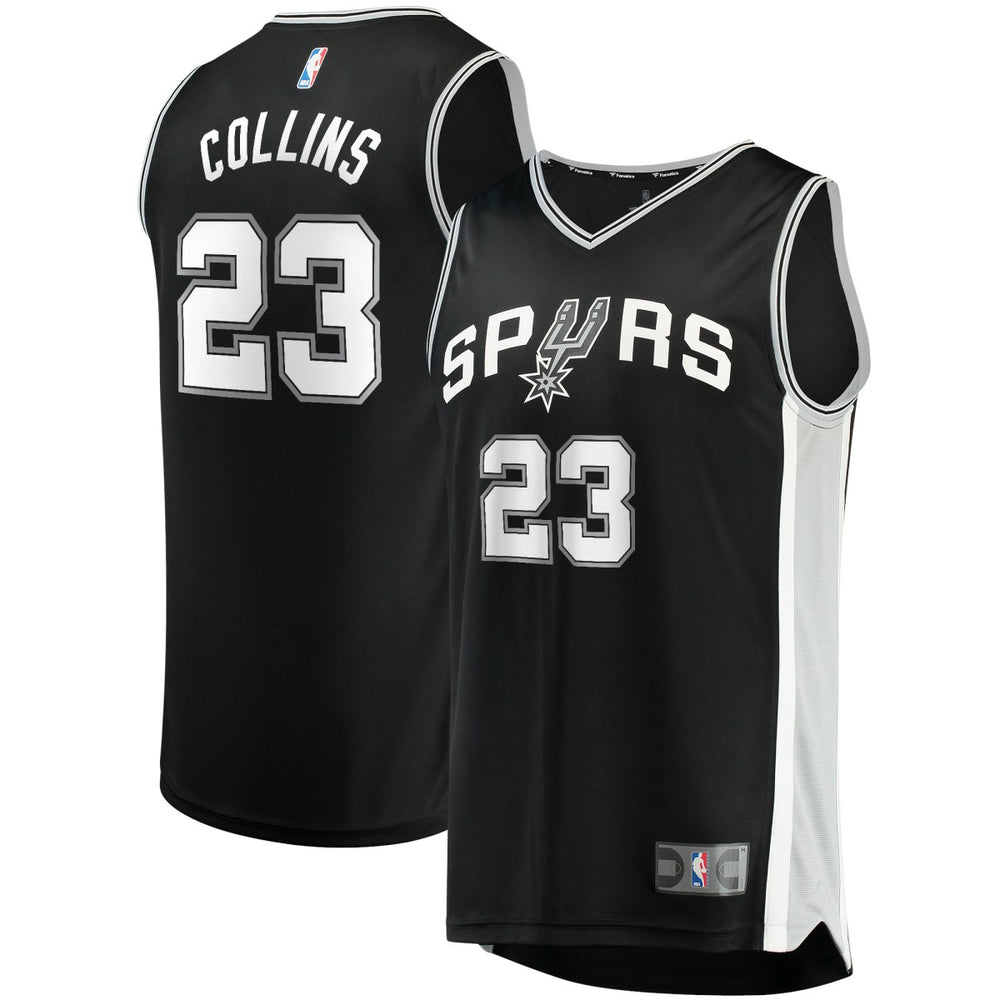 Zach Collins San Antonio Spurs Fast Break Replica Jersey - Icon Edition - Black | Fanatics sale