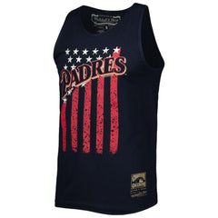 San Diego Padres Cooperstown Collection Stars and Stripes Tank Top - Navy | Mitchell & Ness