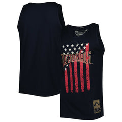 Washington Nationals Cooperstown Collection Stars and Stripes Tank Top - Navy | Mitchell & Ness
