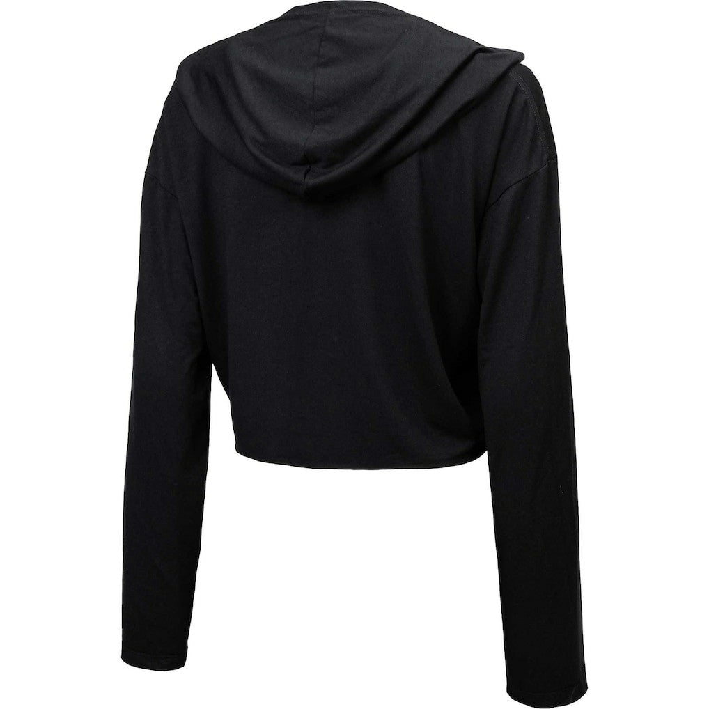 Jacksonville Jaguars Majestic Threads Women's Leopard Cropped Pullover Hoodie - Black outlet