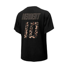 Justin Herbert Los Angeles Chargers Majestic Threads Women's Leopard Player Name & Number T-Shirt - Black outlet