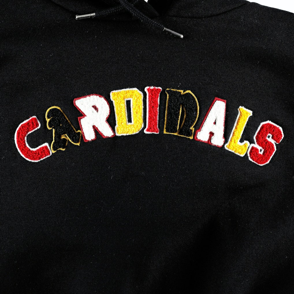 Arizona Cardinals The Wild Collective Women's Cropped Pullover Hoodie - Black for sale