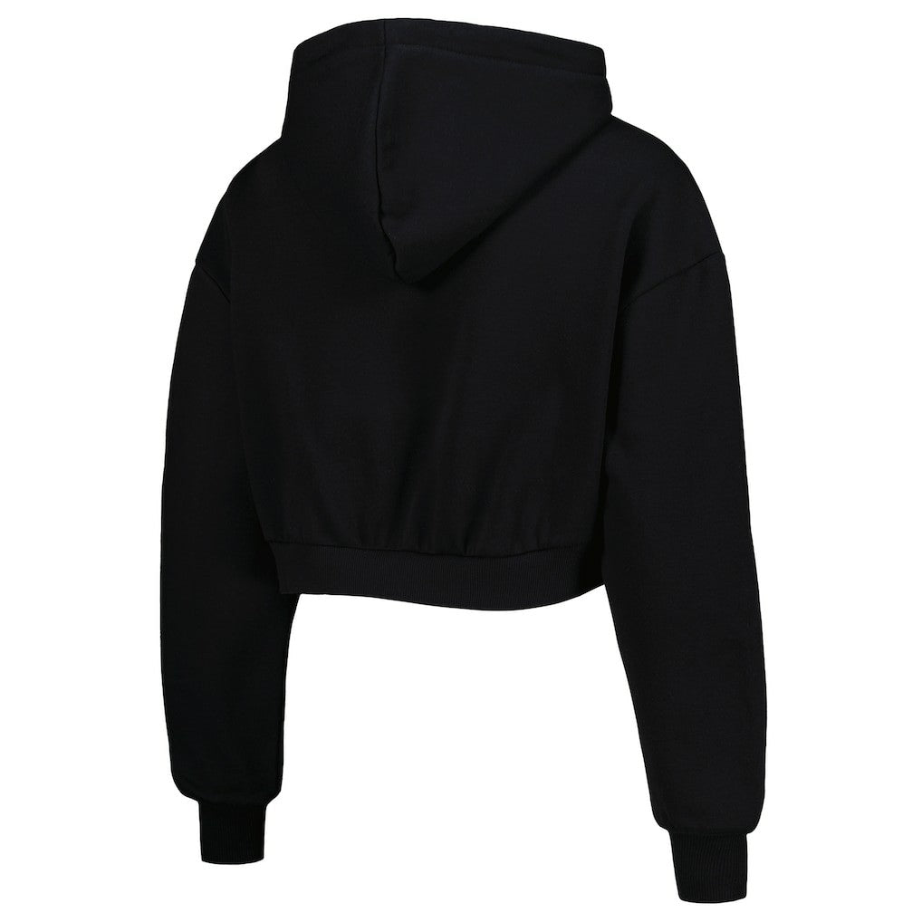 Baltimore Ravens The Wild Collective Women's Cropped Pullover Hoodie - Black discount
